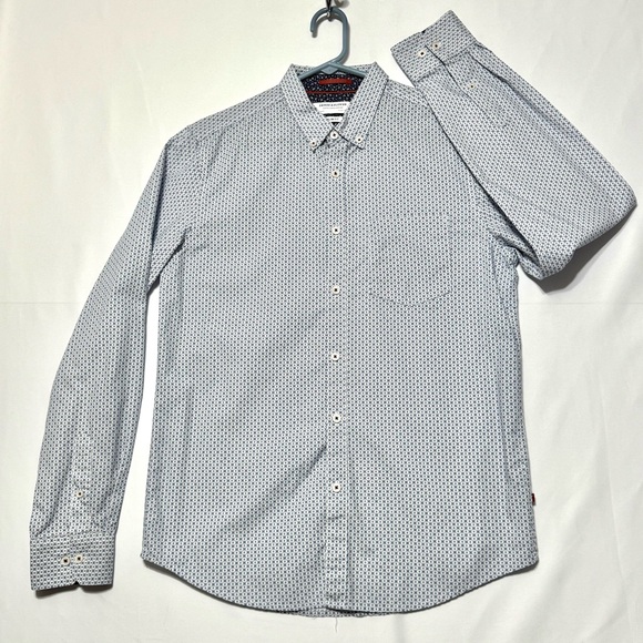 Denim & Flower White and Blue Shirt Size M Excellent - Picture 1 of 7